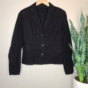 Black Button Detail Blazer